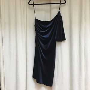 Calvin Klein navy velvet cocktail dress